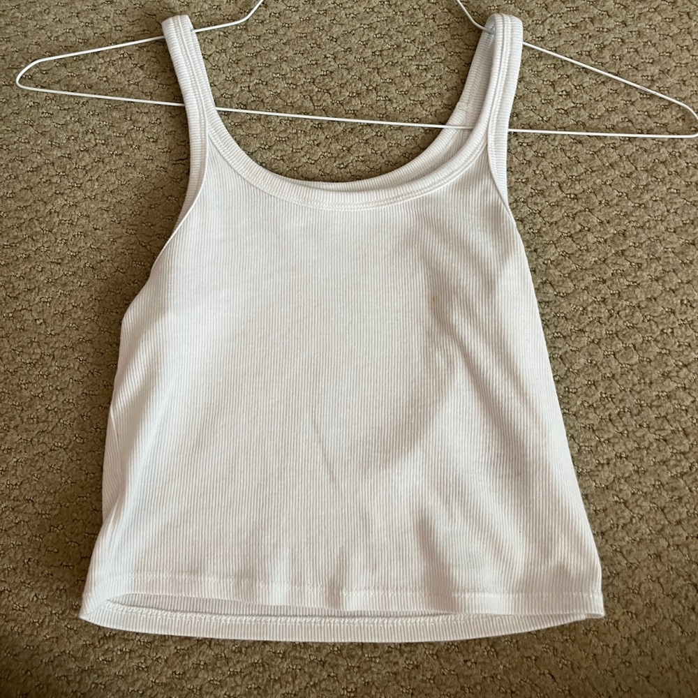 Ribbed cropped cami top
